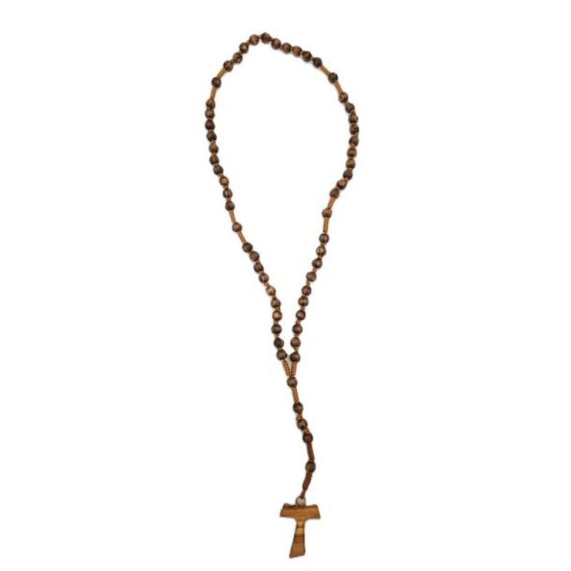 Chapelet en bois sur corde