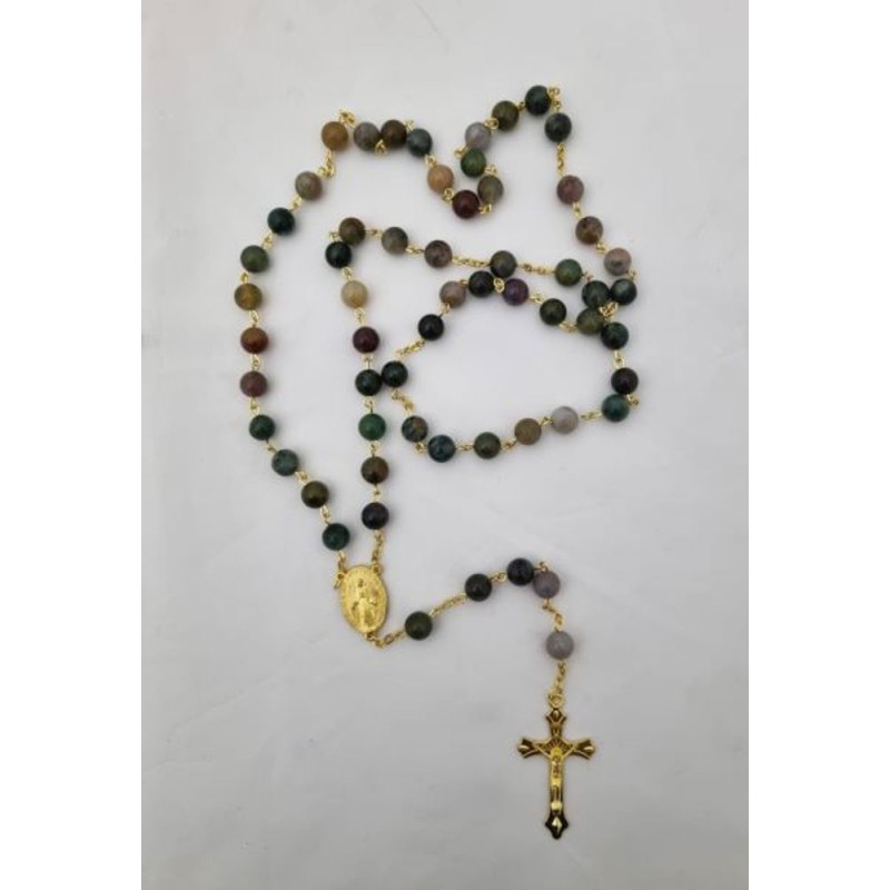 Chapelet 8mm pierre véritable - Agate + boite