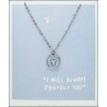 Collier acier (anti allergique) avec pendentif ange bleu