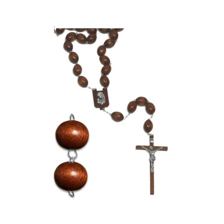 Chapelet murale en bois perles ronde 2.4 cm 