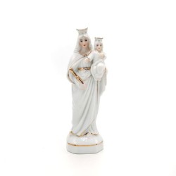 Statue de Notre Dame Auxiliatrice en porcelaine. 19 cm