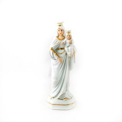 Statue de Notre Dame Auxiliatrice en porcelaine. 28 cm