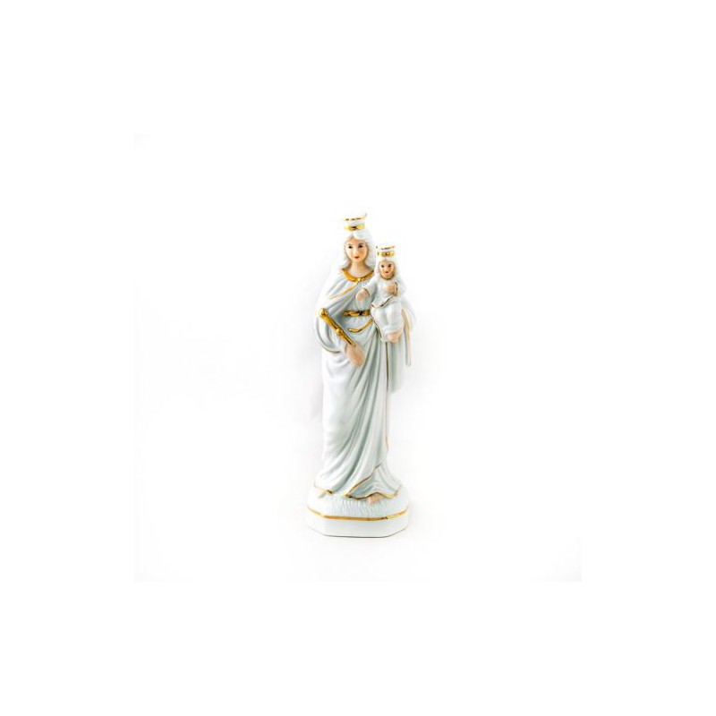 Statue de Notre Dame Auxiliatrice en porcelaine. 28 cm