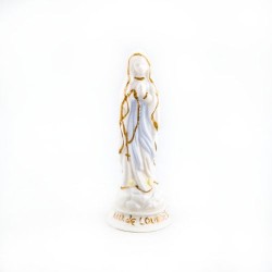 Statue de Notre Dame de Lourdes en porcelaine. 10 cm
