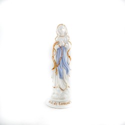 Statue de Notre Dame de Lourdes en porcelaine. 20 cm