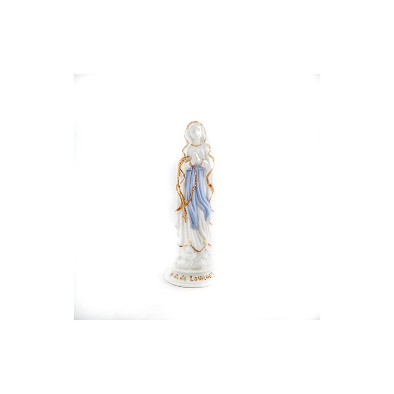 Statue de Notre Dame de Lourdes en porcelaine. 20 cm