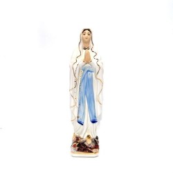 Statue de Notre Dame de Lourdes en porcelaine. 38 cm