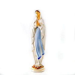 Statue de Notre Dame de Lourdes en porcelaine. 56 cm