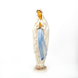 Statue de Notre Dame de Lourdes en porcelaine. 64 cm