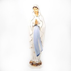Statue de Notre Dame de Lourdes en porcelaine. 86 cm