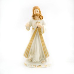 Statue du Christ Miséricordieux en porcelaine. 14 cm