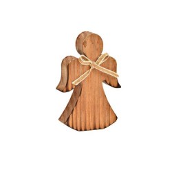 Natuurlijke houten engel 13x8x2cm