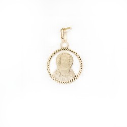 Médaille de Jésus Sacré Coeur en or 18 carats. 15 mm