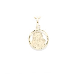 Médaille de la Vierge Enfant en or 18 carats. 15 mm