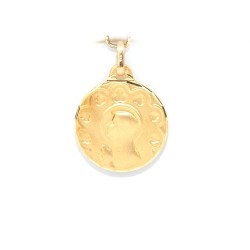 Médaille de la Vierge Marie en or 18 carats. 16 mm
