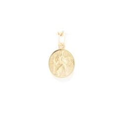 Médaille de Saint Christophe en or 18 carats. 12 mm