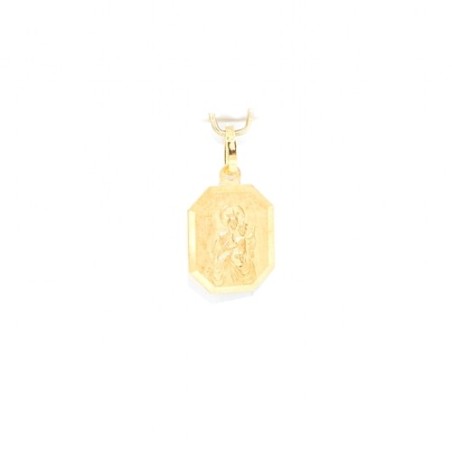 Médaille du Scapulaire en or 18 carats. 12 mm