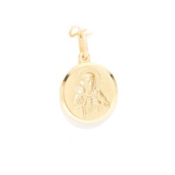 Médaille du Scapulaire en or 18 carats. 17 mm. 4.7 gr