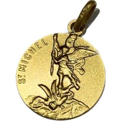 Medaille St Michel 15mm Or 18C 750 1.6 Gr