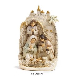 Kerststal blok 25x16x7.7cm hars