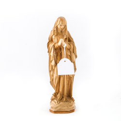 Statue de Notre Dame de Banneux en bois. 20 cm