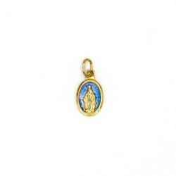 Médaille de la Miraculeuse en plaqué or et émail. 13 mm