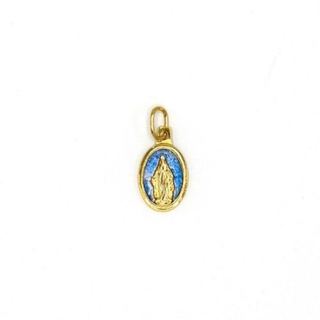 Médaille de la Miraculeuse en plaqué or et émail. 13 mm