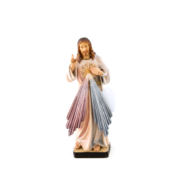 Houten standbeeld van Christus barmhartig. 20 cm