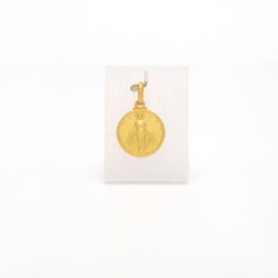 Médaille de la Miraculeuse en plaqué or vermeil. 14 mm