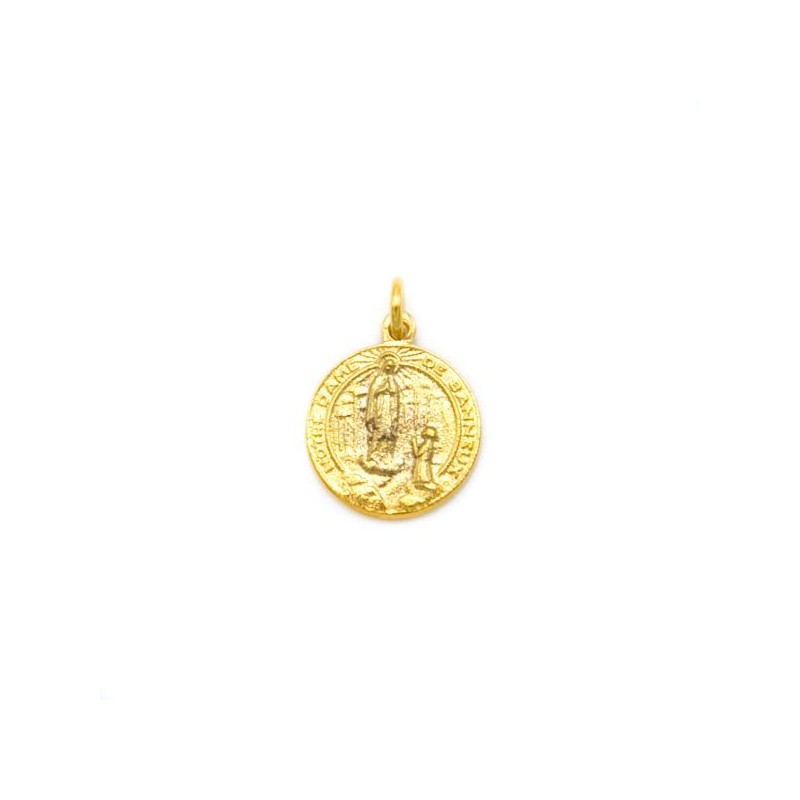 Médaille de l'Apparition de Banneux en plaqué or vermeil. 15 mm