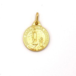 Médaille de l'Apparition de Banneux en plaqué or. 15 mm