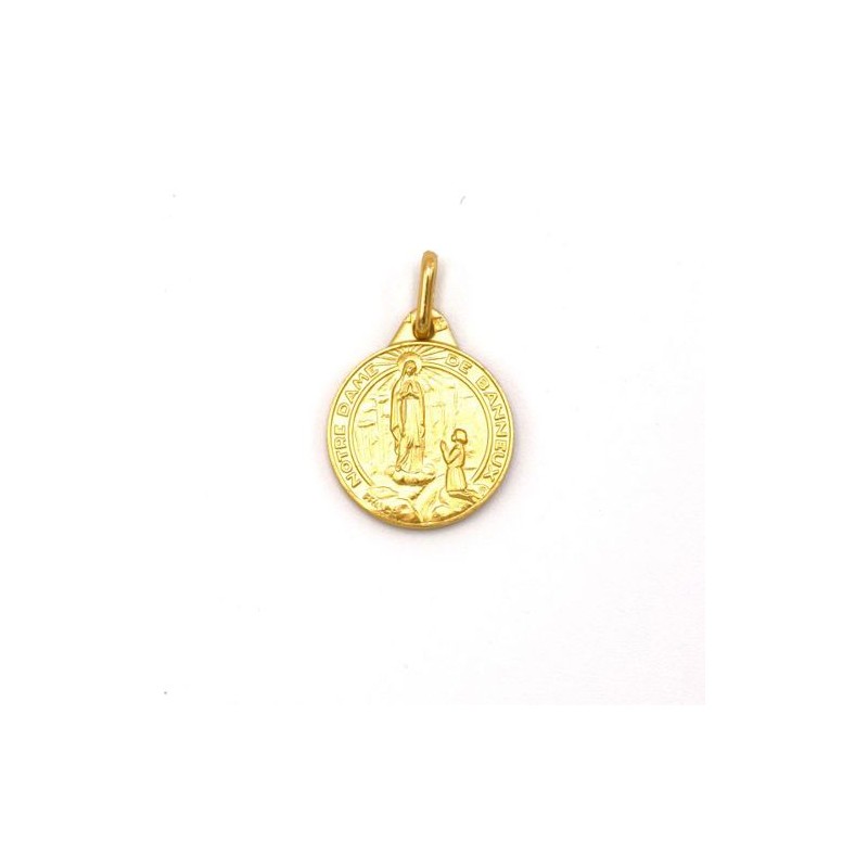 Médaille de l'Apparition de Banneux en plaqué or. 15 mm