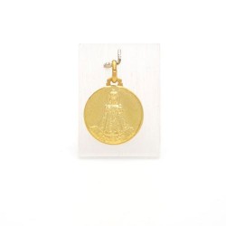 Médaille de l'Enfant Jésus de Prague en plaqué or vermeil. 18 mm