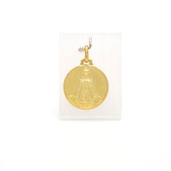 Medaille van het Kind Jezus van Praag in goud vermeil verguld.18 mm