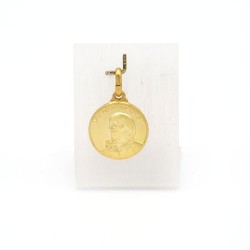 Médaille de Mère Teresa de Calcutta en plaqué or. 14 mm