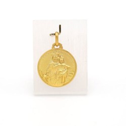 Onze Lieve Vrouw Helper medaille in roodgoud. 18 mm