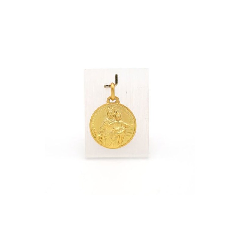 Onze Lieve Vrouw Helper medaille in roodgoud. 18 mm