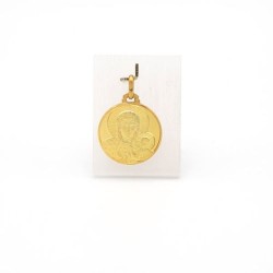 Notre Dame Czestochowa-medaille in goud vermeil verguld.18 mm