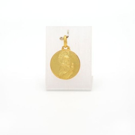 Médaille de Saint Nicolas en plaqué or vermeil. 16 mm