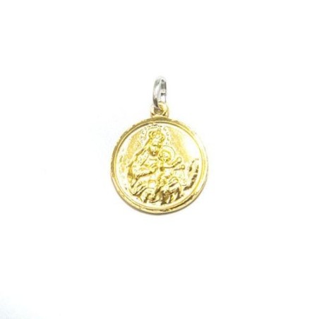 Médaille du Scapulaire en plaqué or. 19 mm