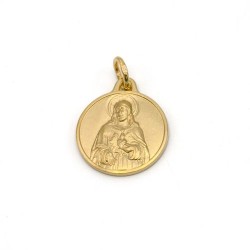 Médaille du Scapulaire en plaqué or. 19 mm