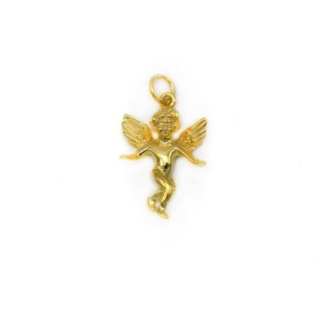 Pendentif ange en plaqué or vermeil. 17 mm