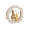 Houten kerstversiering van 21x21x4cm