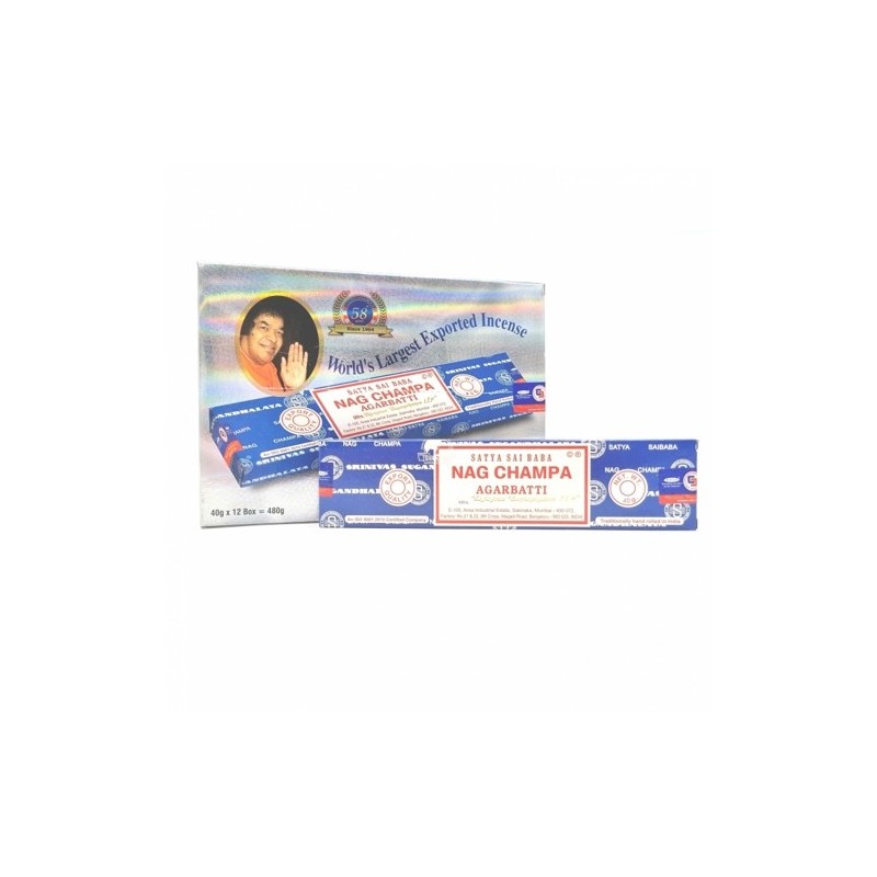 Satya Sai Baba NAG CHAMPA 15Gr Stick Wierook (2022 Serie)
