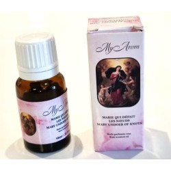 10 ml fles Rose Marie essentiële olie die knopen losmaakt