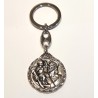 Zilveren sleutelhanger met St. Christopher