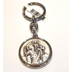 Porte-clés de Saint Christophe en métal