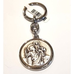 Metalen sleutelhanger van St. Christopher