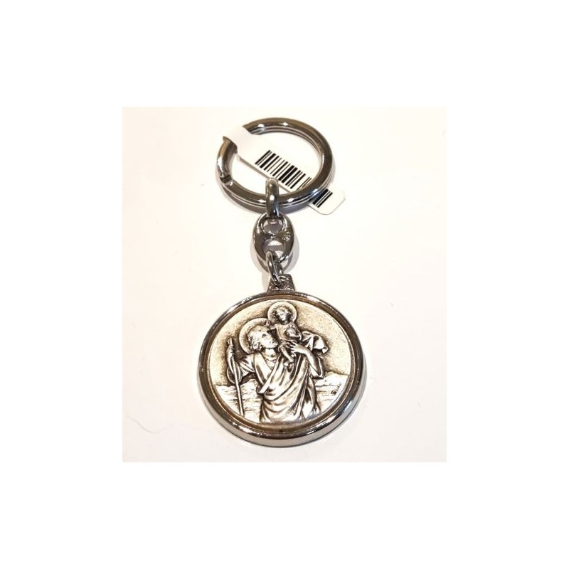 Metalen sleutelhanger van St. Christopher