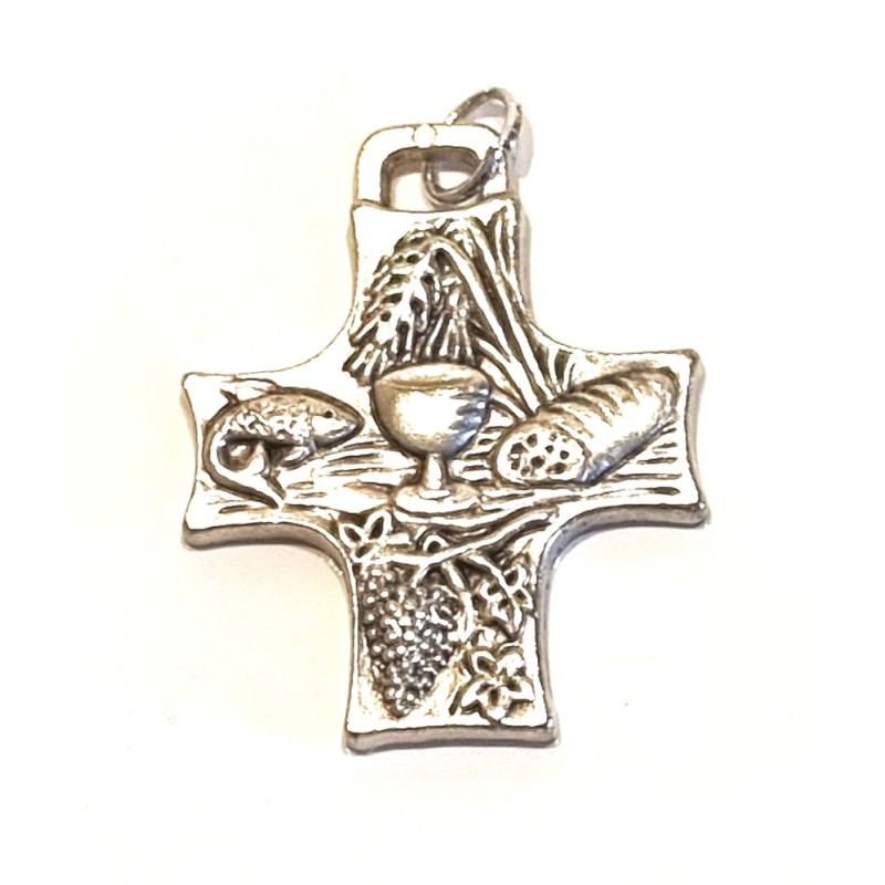 Pendentif croix pour communion en métal